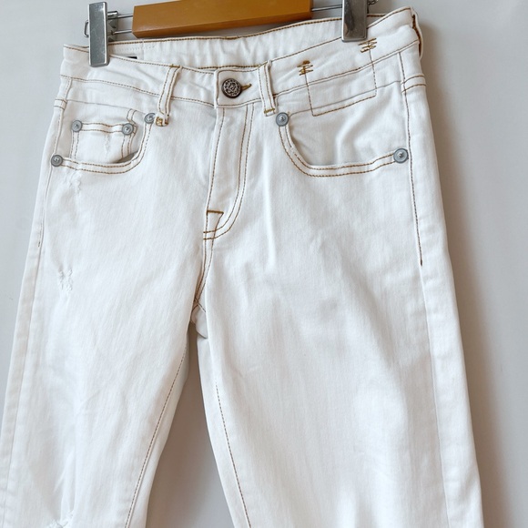 🔻 R13 Boy Straight Denim Garett White Distressed - size 25 - Picture 7 of 16